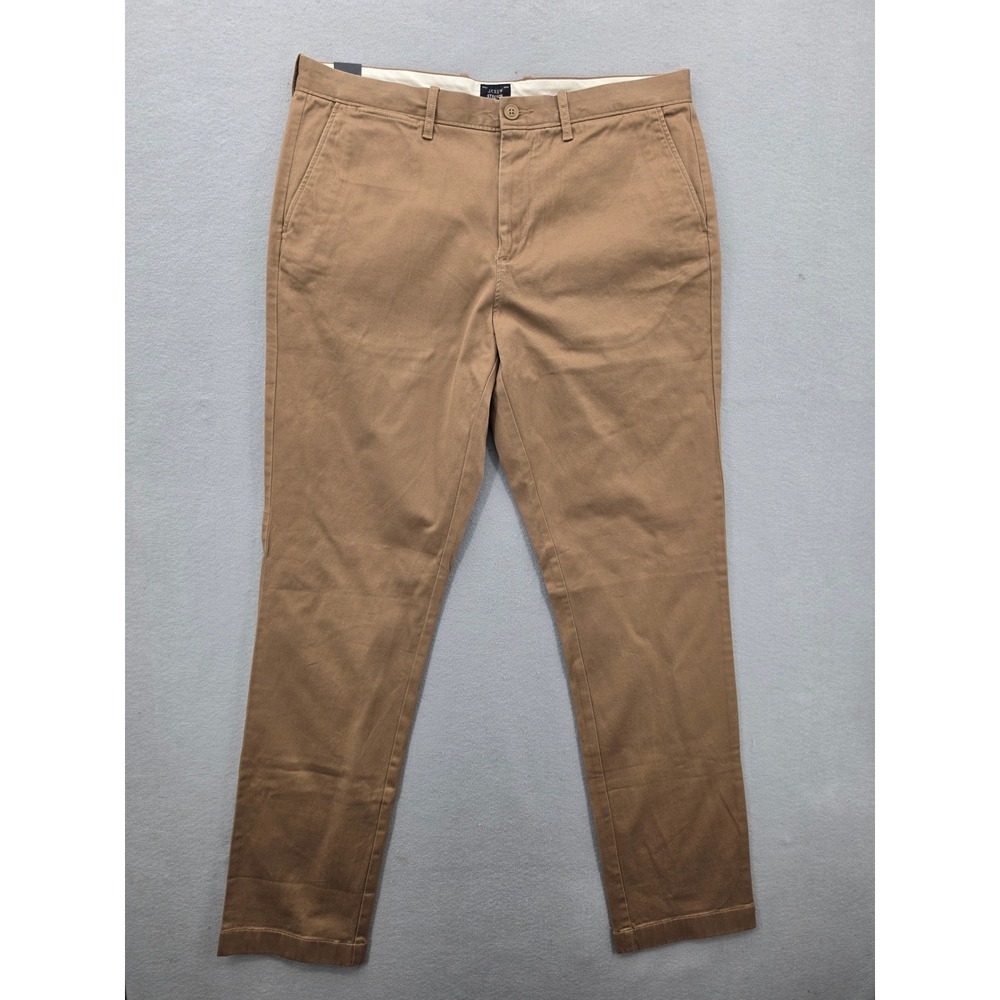 J.Crew 770 Straight Stretch Chino Pants Mens 34x34 Brown Khaki New NWT E1590